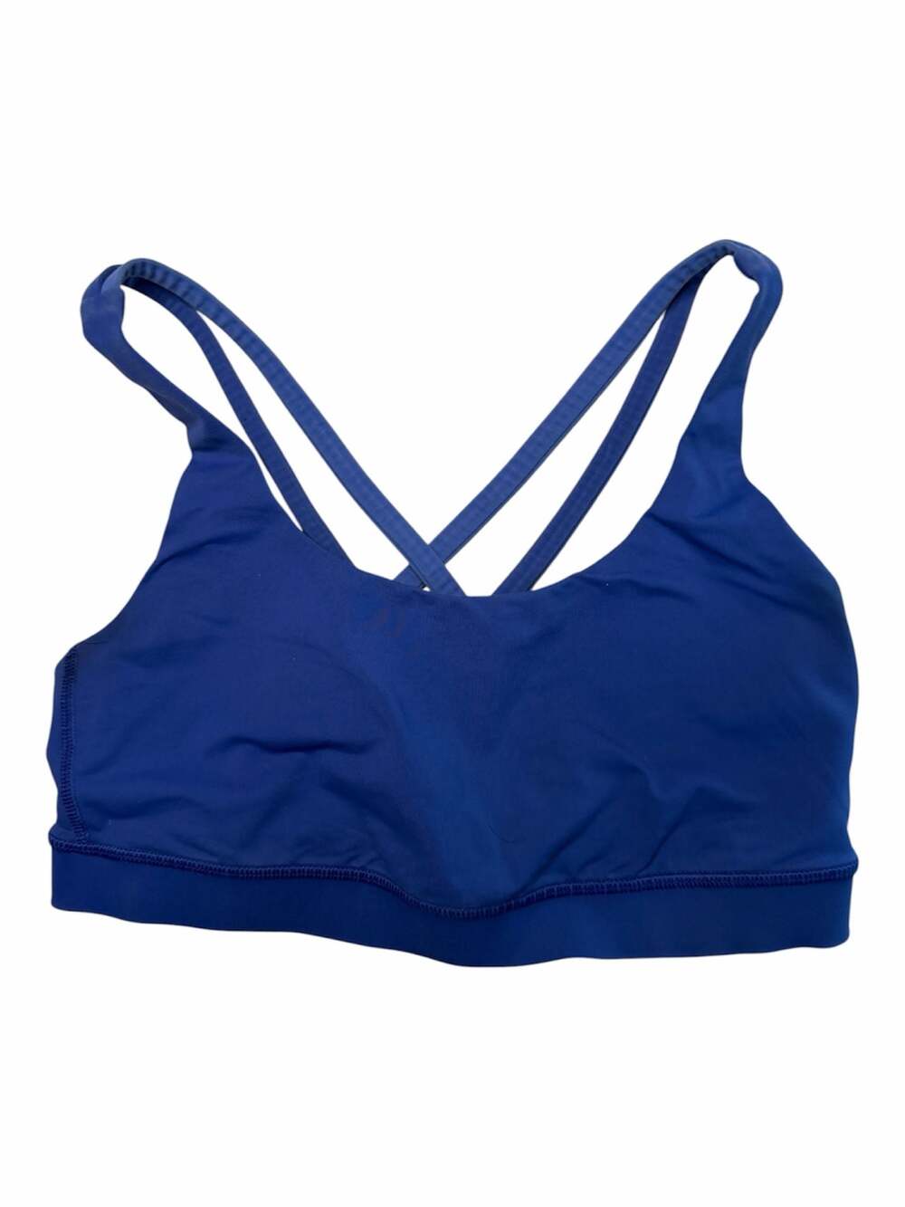 Lululemon Energy Longline Sports Bra Blue Strappy Back Medium Support